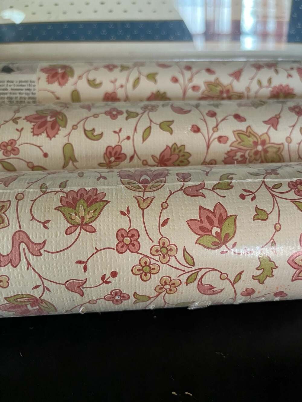 Vintage Waldec Pattern 1440 Vinyl Coated Floral Wallpaper Lot of 3 - Picture 2 of 8